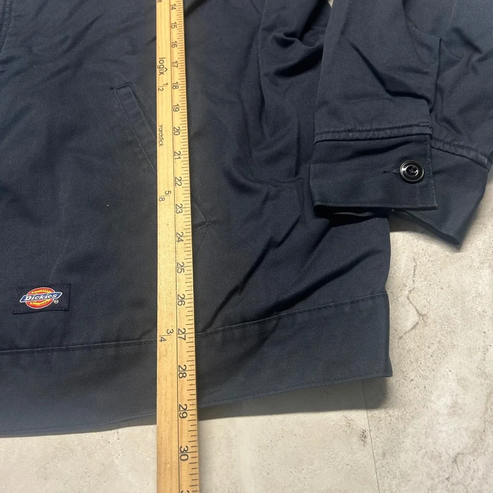 Dickies Eisenhower Jacket Navy Blue Mens 2XL Quilted Lined Workwear Coat 0377